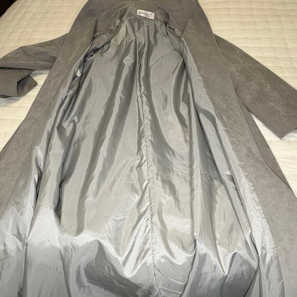 VTG 1970s Ultrasuede Full Length Coat Women's 8 | Light Gray | Made in USA | EUC - Picture 6 of 14